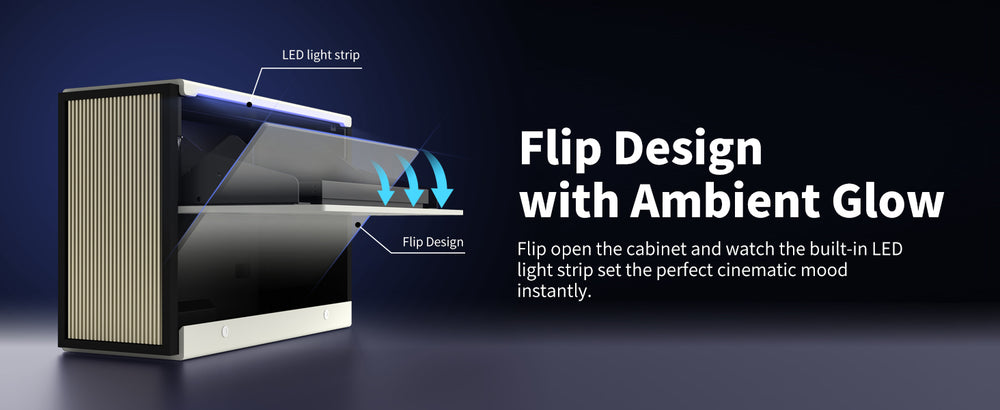 WUPRO Cinema Smart Laser TV Cabinet Flip Design C1 Nano