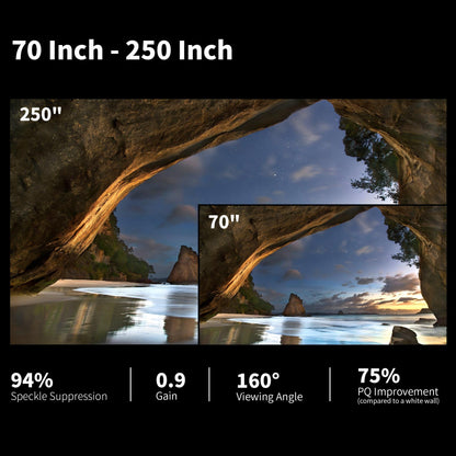 WUPRO Cinema Gallery Écran à cadre fixe gris mat doux