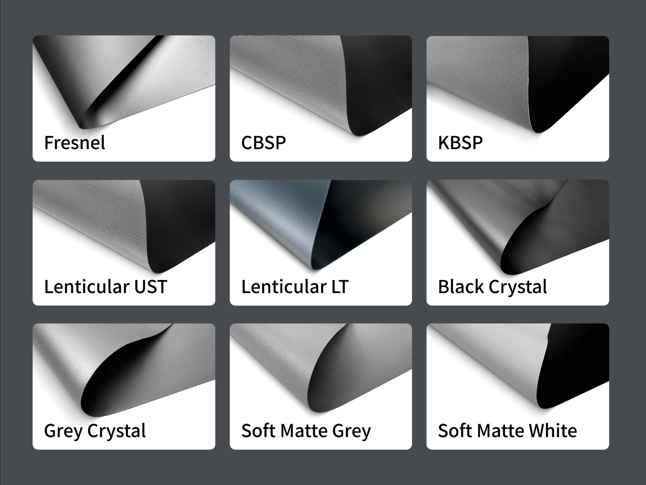 Kit d'échantillons de tissu pour écran de projection cinéma WUPRO