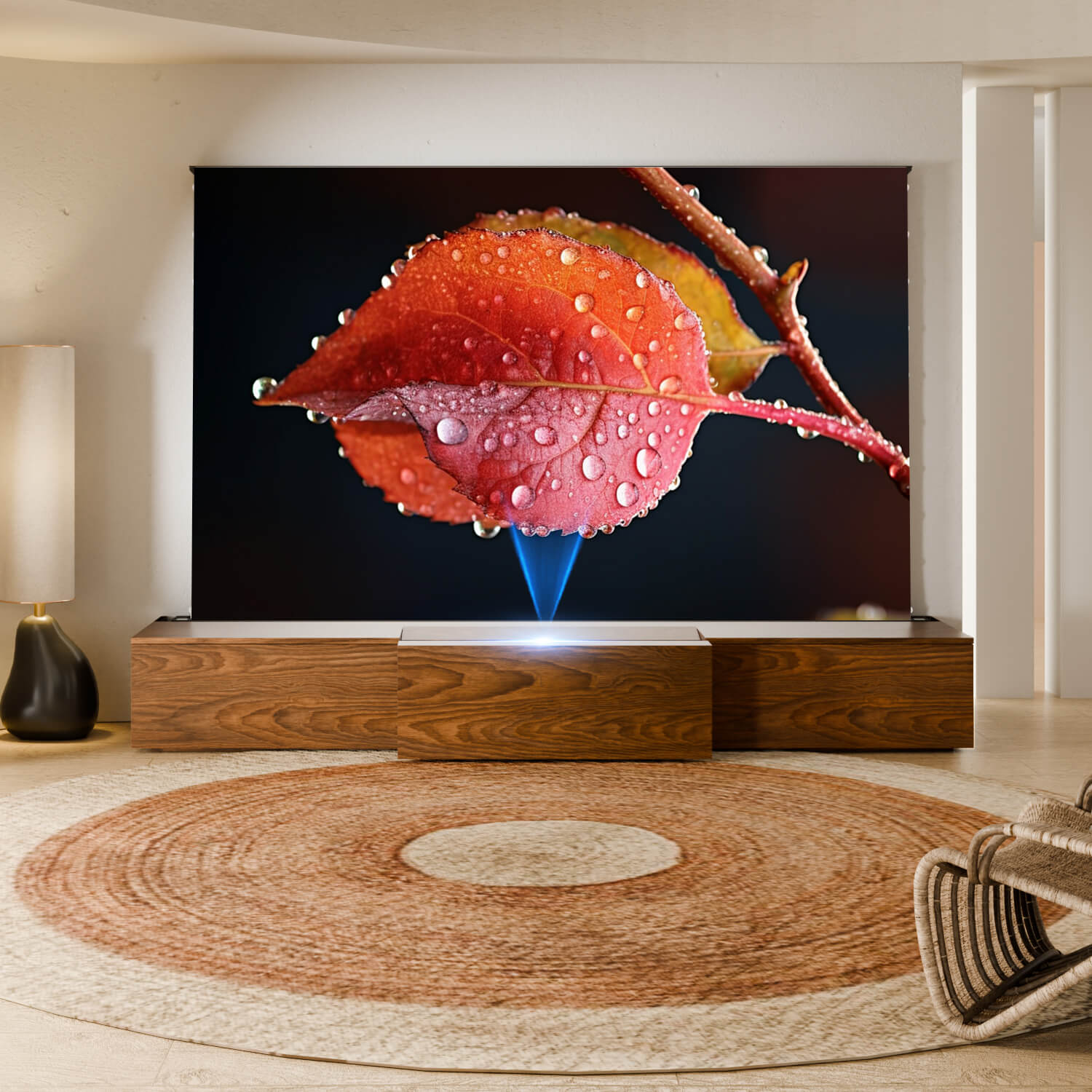 WUPRO Cinema DSP-580 Ultra Short Throw Projector Laser TV Cabinet