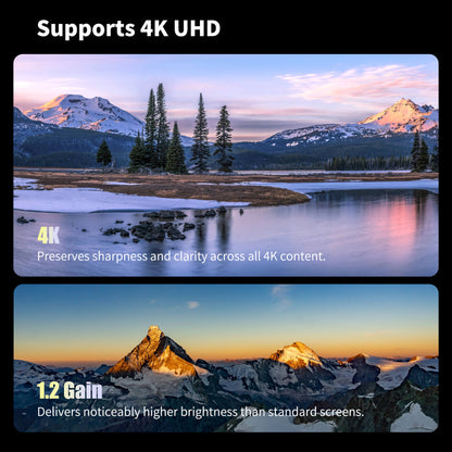 WUPRO Cinema LeApex Smart Motorized Floor Rising Screen Grey Crystal