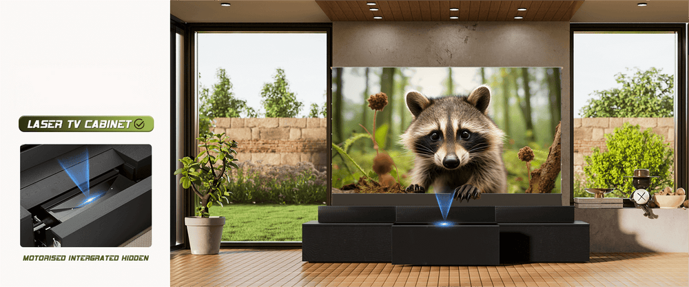 WUPRO Cinema DSP-580 Ultrakurzdistanz-Projektor Laser-TV-Schrank