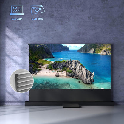 WUPRO Cinema 150 Inch CLR Smart Motorized Floor Rising Screen Lenticular UST