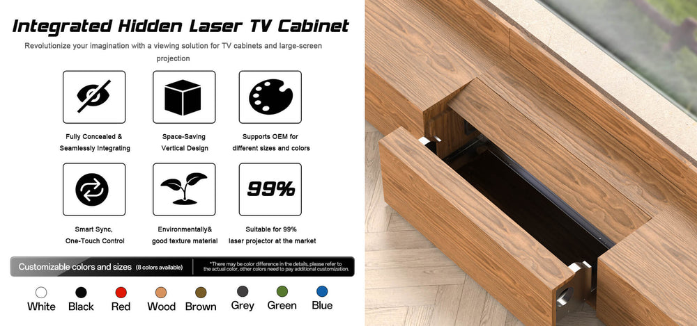 WUPRO Cinema DSP-580 Ultrakurzdistanz-Projektor Laser-TV-Schrank