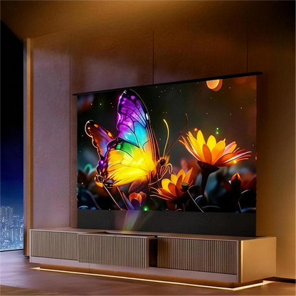 WUPRO Cinema SILVERFOX Invisible Ultra Short Throw Projector Laser TV Cabinet