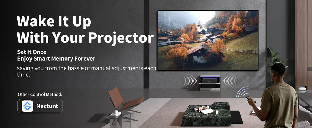 WUPRO Cinema Smart Laser TV Cabinet Flip Design C1 Nano