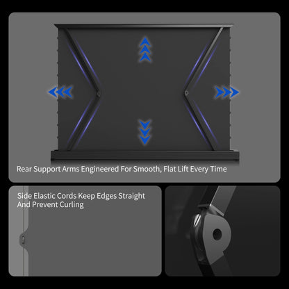 WUPRO Cinema LeApex Smart Motorized Floor Rising Screen Grey Crystal