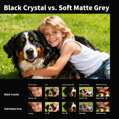 WUPRO Cinema Gallery Écran à cadre fixe gris mat doux