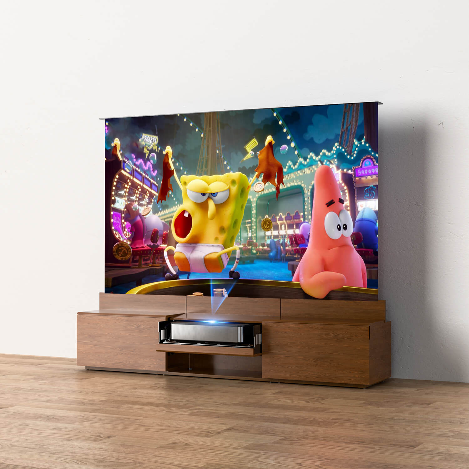 WUPRO Cinema DR-500 Ultra Short Throw Projector Laser TV Cabinet