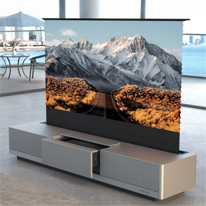 WUPRO Cinema SILVERFOX Invisible Ultra Short Throw Projector Laser TV Cabinet