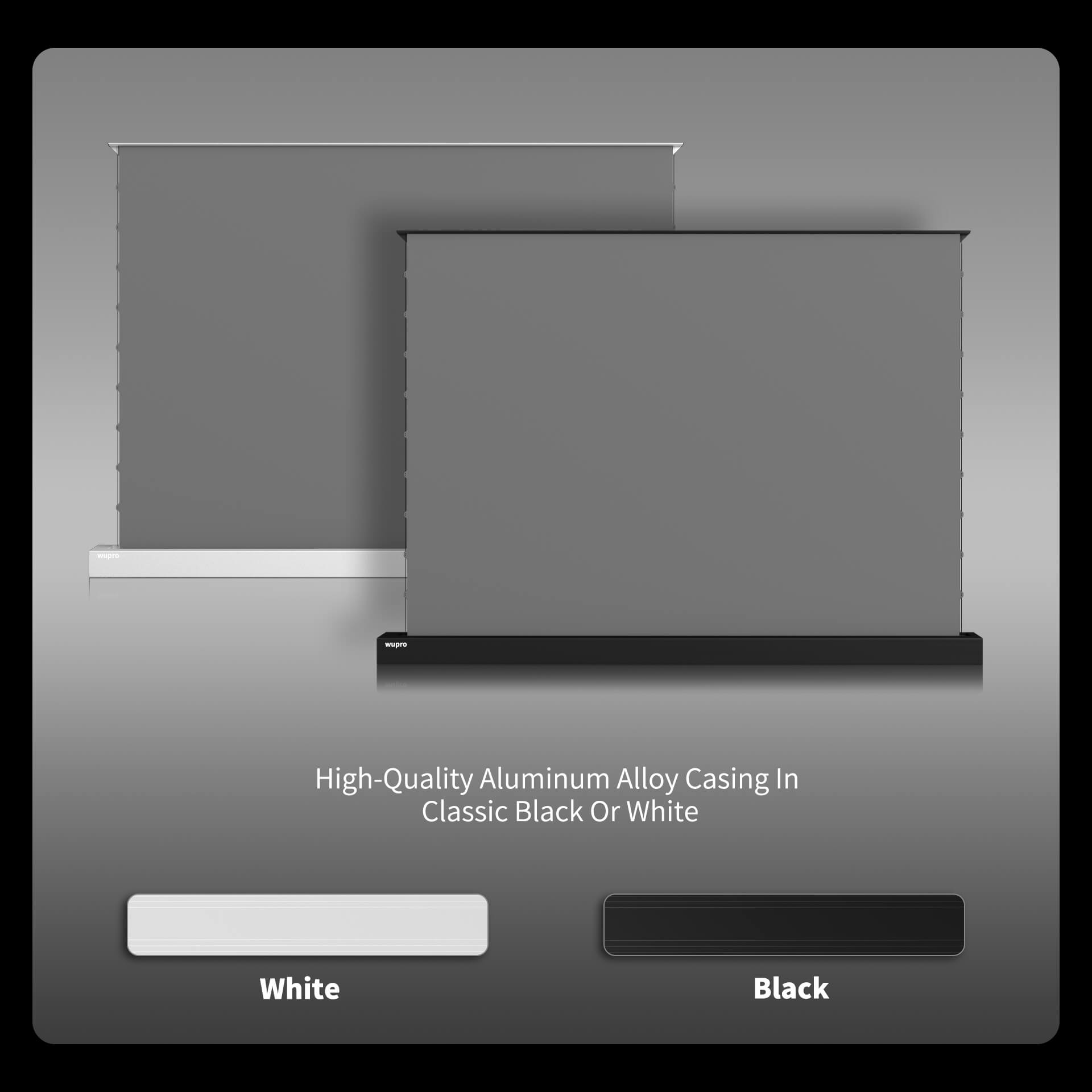 WUPRO Cinema LeApex Smart Motorized Floor Rising Screen Grey Crystal
