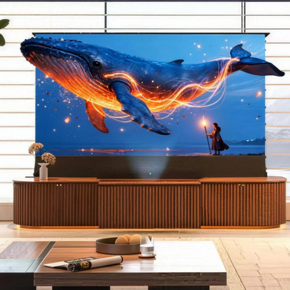 WUPRO Cinema MILO Invisible Ultra Short Throw Projector Laser TV Cabinet