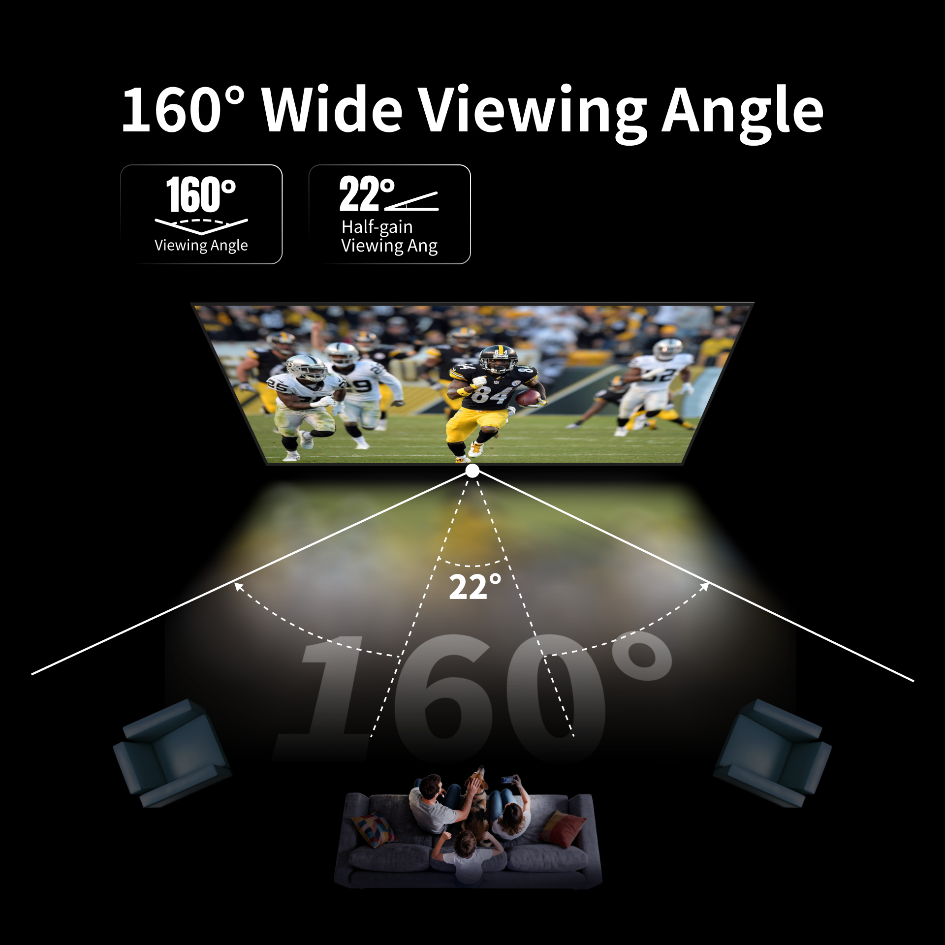 WUPRO Cinema 150 inch SEAMLESS Peacock Evo ALR Fixed Frame Screen Fresnel