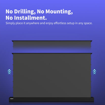 WUPRO Cinema LeApex Smart Motorized Floor Rising Screen Soft Matte Grey