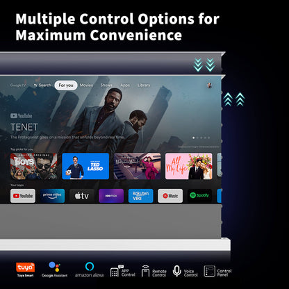 WUPRO Cinema LeApex Smart Motorized Floor Rising Screen Grey Crystal