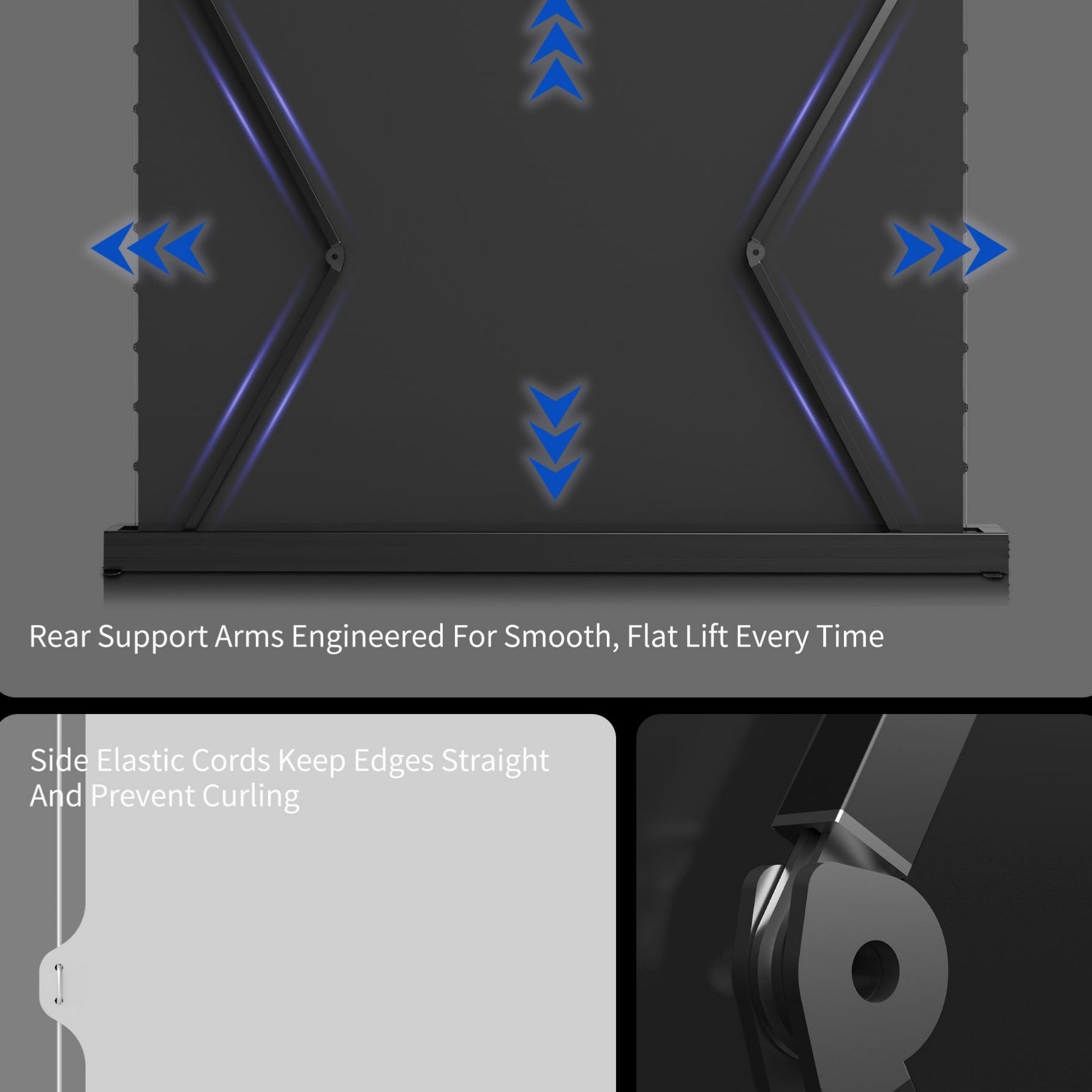 WUPRO Cinema LeApex Smart Motorized Floor Rising Screen Soft Matte White