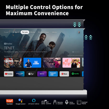 WUPRO Cinema LeApex ALR Smart Motorized Floor Rising Screen Black Crystal
