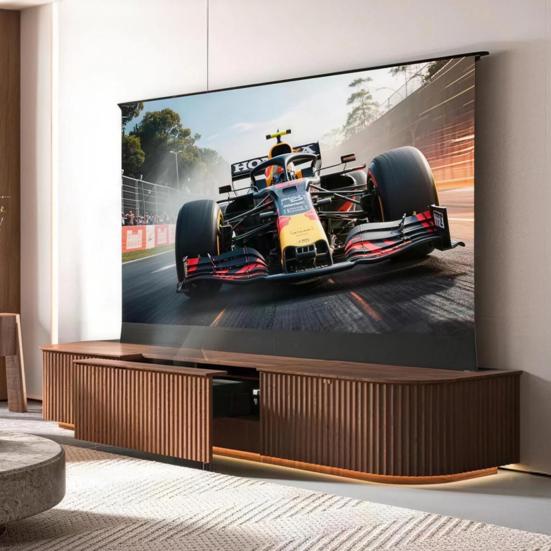 WUPRO Cinema MILO Invisible Ultra Short Throw Projector Laser TV Cabinet