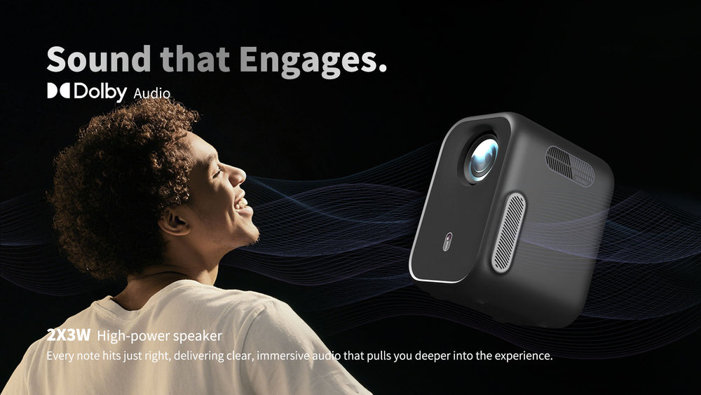 WUPRO Cinema G2 Galaxy Two Smart-Projektor | Zertifiziertes Google TV & Netflix | Natives 1080P & 200 ISO Lumen