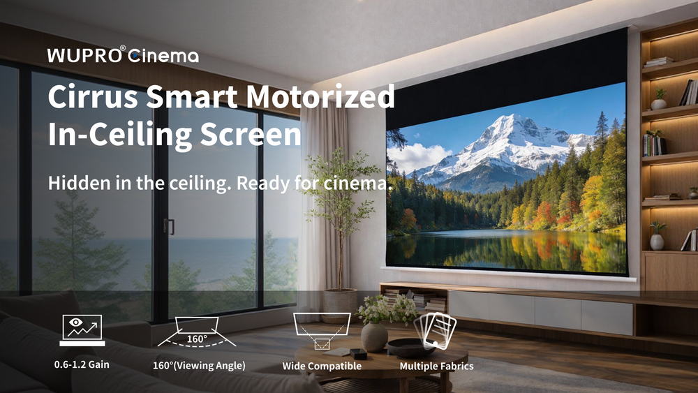WUPRO Cinema Cirrus Motorisierte Deckenleinwand