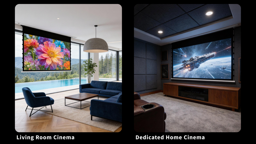 WUPRO Cinema Cirrus Motorisierte Deckenleinwand