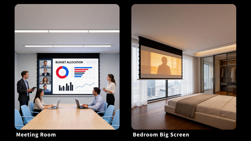 WUPRO Cinema Cirrus Motorisierte Deckenleinwand
