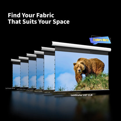 FlowArc Lenticular UST CLR ALR screen material options