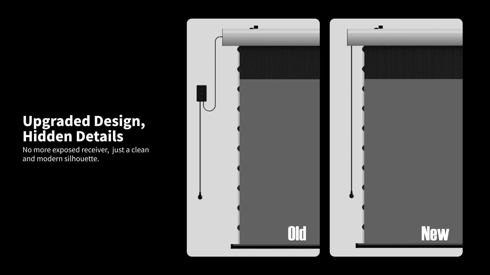 FlowArc drop-down screen featuring an upgraded receiver-free design