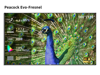 WUPRO Cinema Peacock Evo ALR Fixed Frame Screen Fresnel