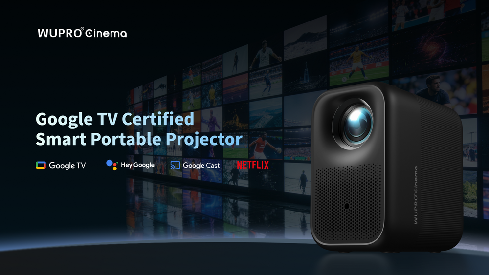 WUPRO Cinema G1 Galaxy One Smart Projector | Certified Google TV & Netflix | Native 1080P & 320 ISO Lumens