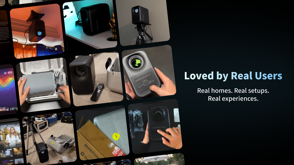 WUPRO Cinema G1 Galaxy One Smart Projector | Certified Google TV & Netflix | Native 1080P & 320 ISO Lumens