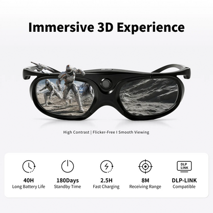 Active Shutter 3D Glasses for DLP-Link Projectors