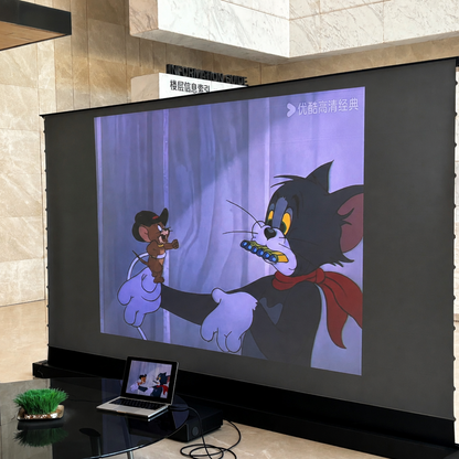 WUPRO Cinema 150 Inch CLR Smart Motorized Floor Rising Screen Lenticular UST