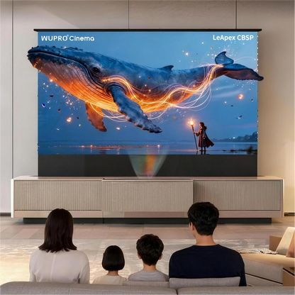 WUPRO Cinema SILVERFOX Invisible Ultra Short Throw Projector Laser TV Cabinet