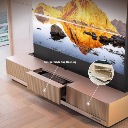 WUPRO Cinema SILVERFOX Invisible Ultra Short Throw Projector Laser TV Cabinet