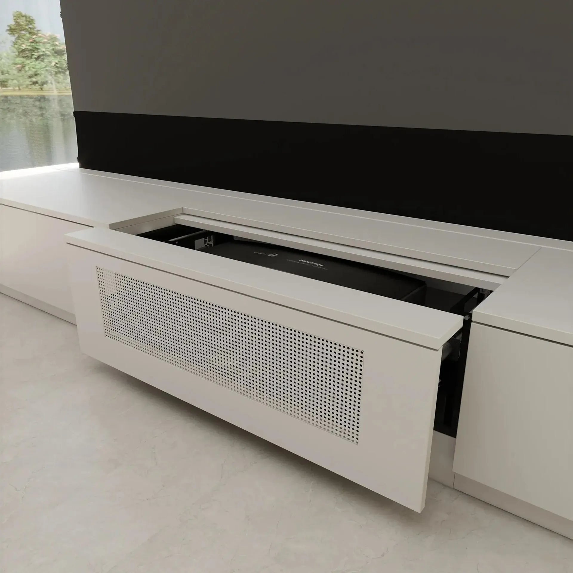 WUPRO Cinema BERLIN Invisible Ultra Short Throw Projector Laser TV Cabinet