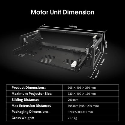 WUPRO cabinet motor mechanism dimensions