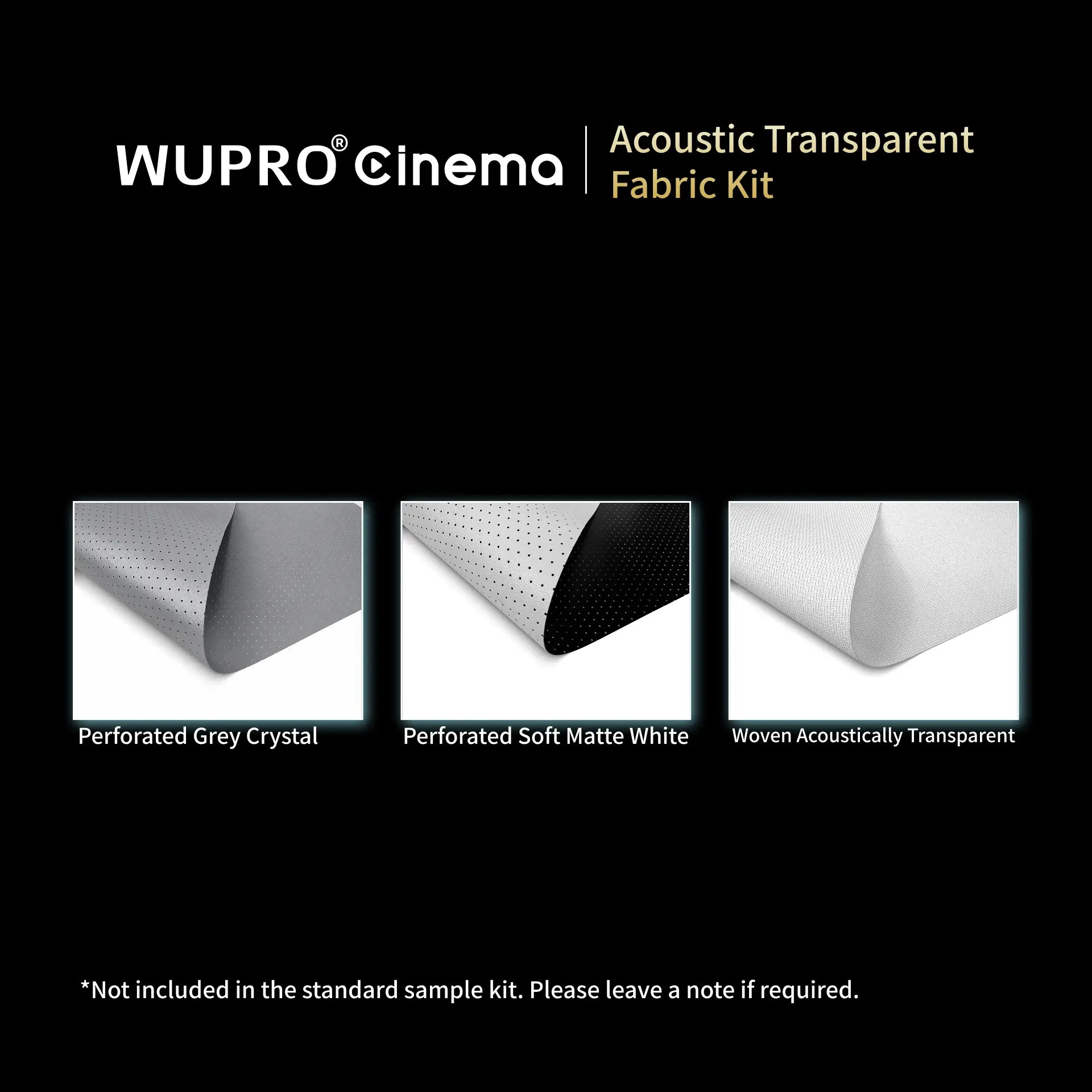 WUPRO Cinema acoustically transparent projector screen fabric material for home theater