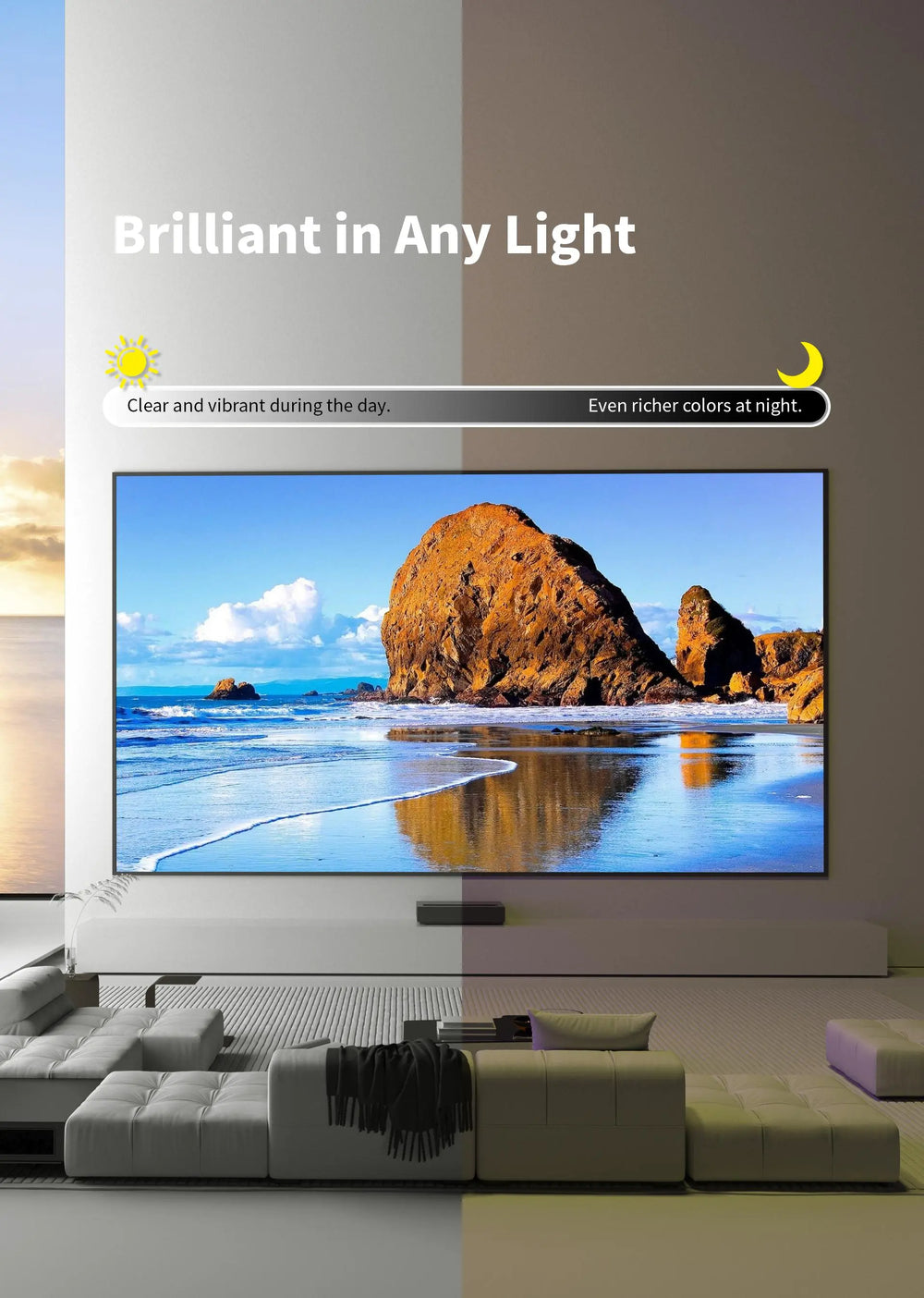 WUPRO Cinema Gallery CBSP ALR UST fixed frame screen with 94% ceiling light rejection