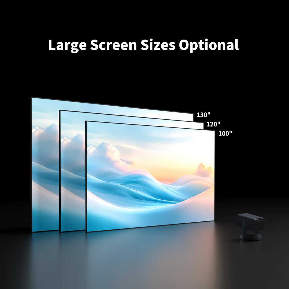 WUPRO Lenticular LT 16:9 fixed frame long throw projector screen up to 130 inches seamless