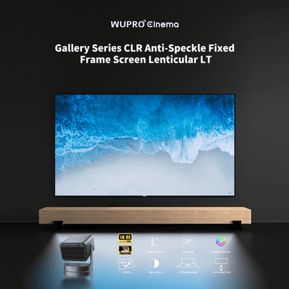 WUPRO lenticular LT Anti-speckle projector screen designed for RGB laser projectors
