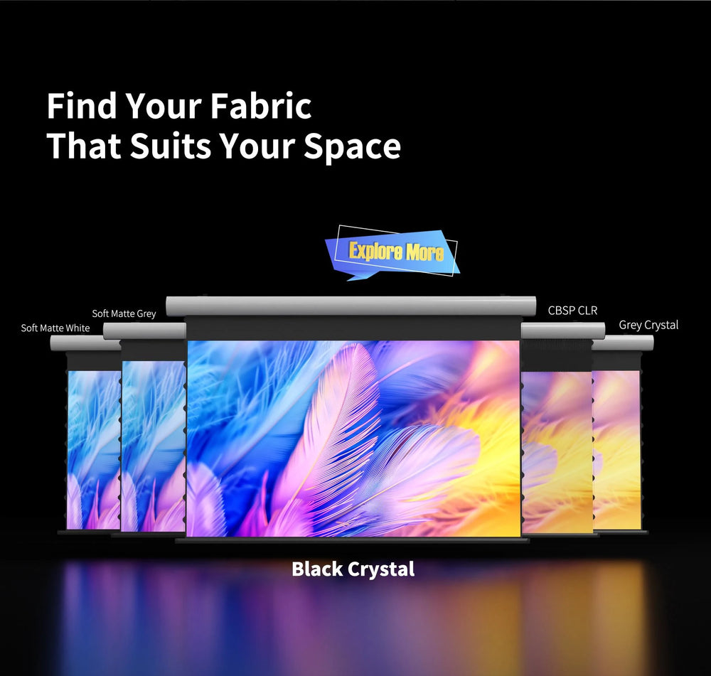 WUPRO FlowArc Black Crystal motorized screen