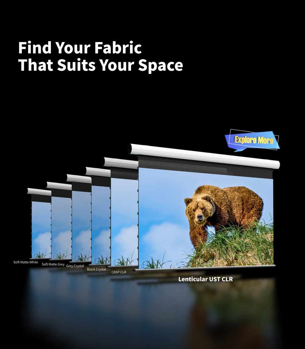 WUPRO Lenticular UST screen provides vivid color and detailed ultra short throw projection