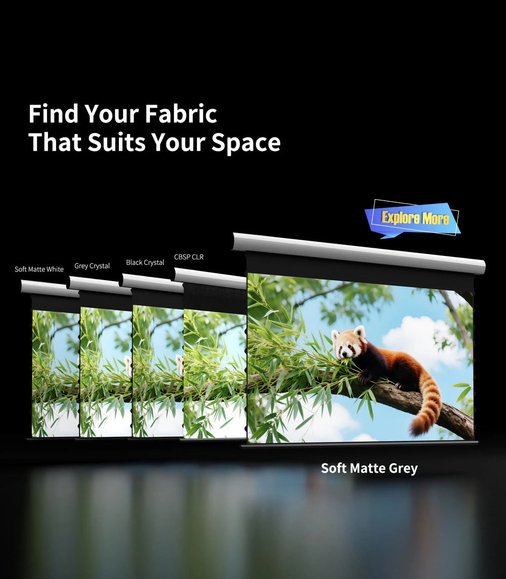 WUPRO FlowArc Soft Matte Grey motorized screen