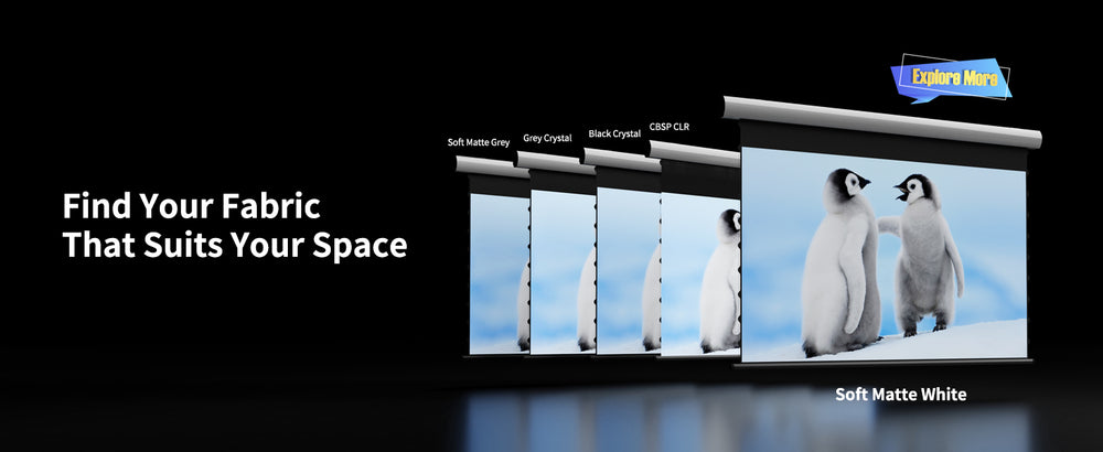 WUPRO FlowArc Soft Matte White screen delivers vivid colors and natural color reproduction with RGB laser projectors