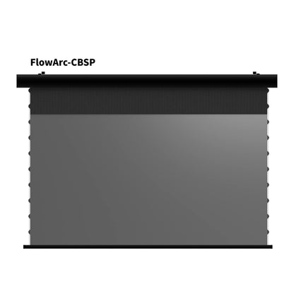 WUPRO FlowArc Motorized Drop Down Screen with Black Housing and CBSP Screen Material