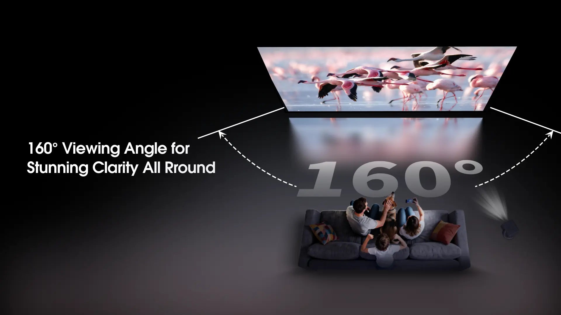 WUPRO Gallery 4K Woven Weave Acoustically Transparent Fixed Frame Projector Screen with 160° Wide Viewing Angle.