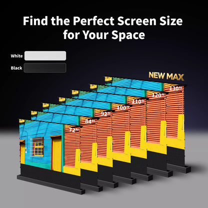 WUPRO LeApex CBSP 130 inch UST motorized floor rising screen seamless large format home cinema display
