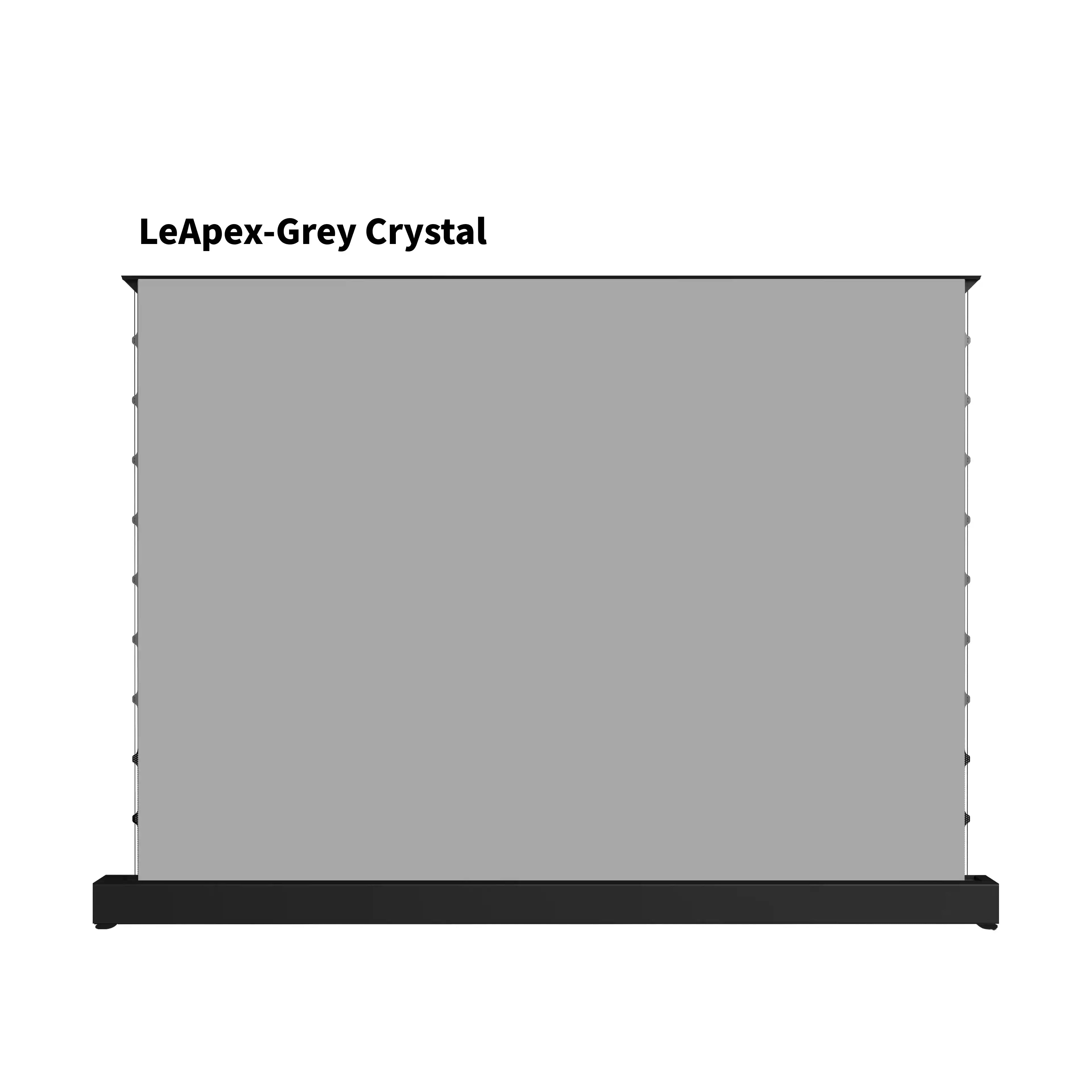 WUPRO LeApex Floor Rising Screen with Black Housing and Grey Crystal Screen Material