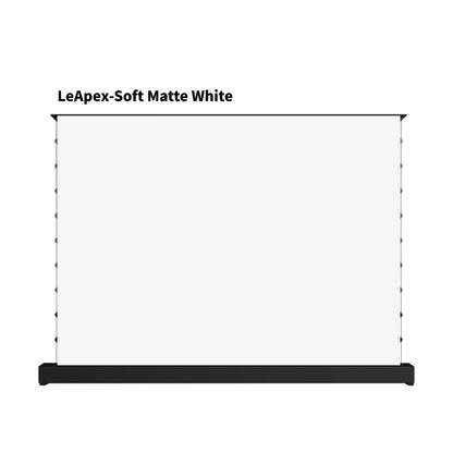 WUPRO LeApex Floor Rising Screen with Black Housing and Soft Matte White Screen Material